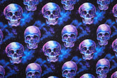 French Terry Digital Scary Skulls